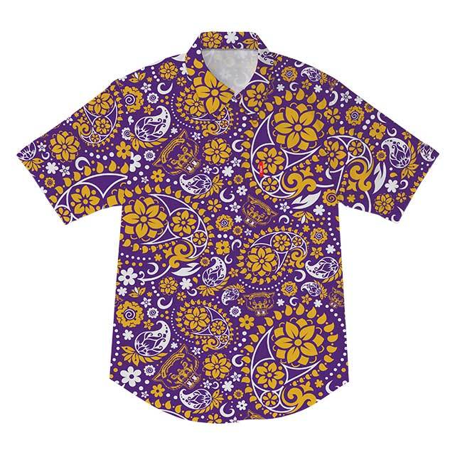WLVS Paisley Short Sleeve B/U (Purple/Gold) - The Fox Shop